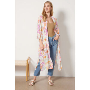 Z SUPPLY NWT Evereve Palm Multicolor Kimono Wrap // M